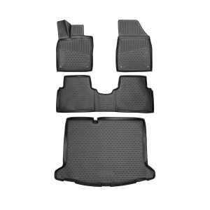 Volkswagen ID3 3D Floor-Trunk Mats - Omac - KIT - Black - 2020 Volkswagen ID3 3D Floor-Trunk Mats - Omac - KIT - Black - 2020